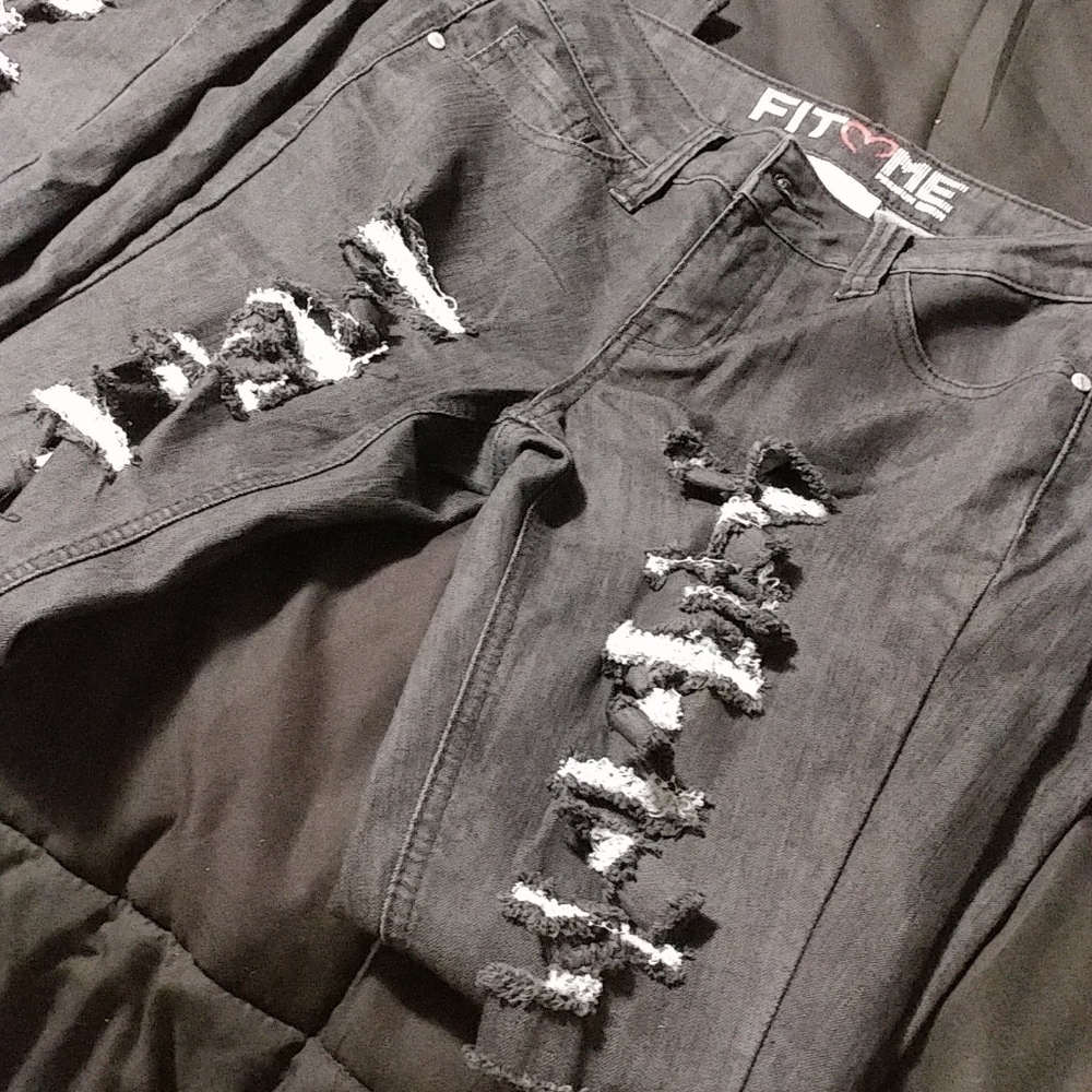 2 pairs black jeans